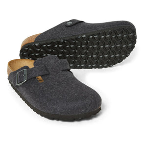 BIRKENSTOCK - Boston Zuecos de Lana - Colección Adultos | Gris carbón