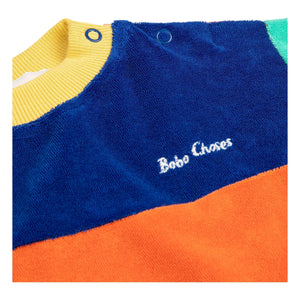 Bobo Choses - Sudadera de Bebé de Algodón Orgánico con Bloques de Color | Naranja
