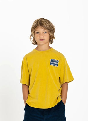 Hundred Pieces - Camiseta de Algodón Orgánico Certificada por Finn | Mostaza