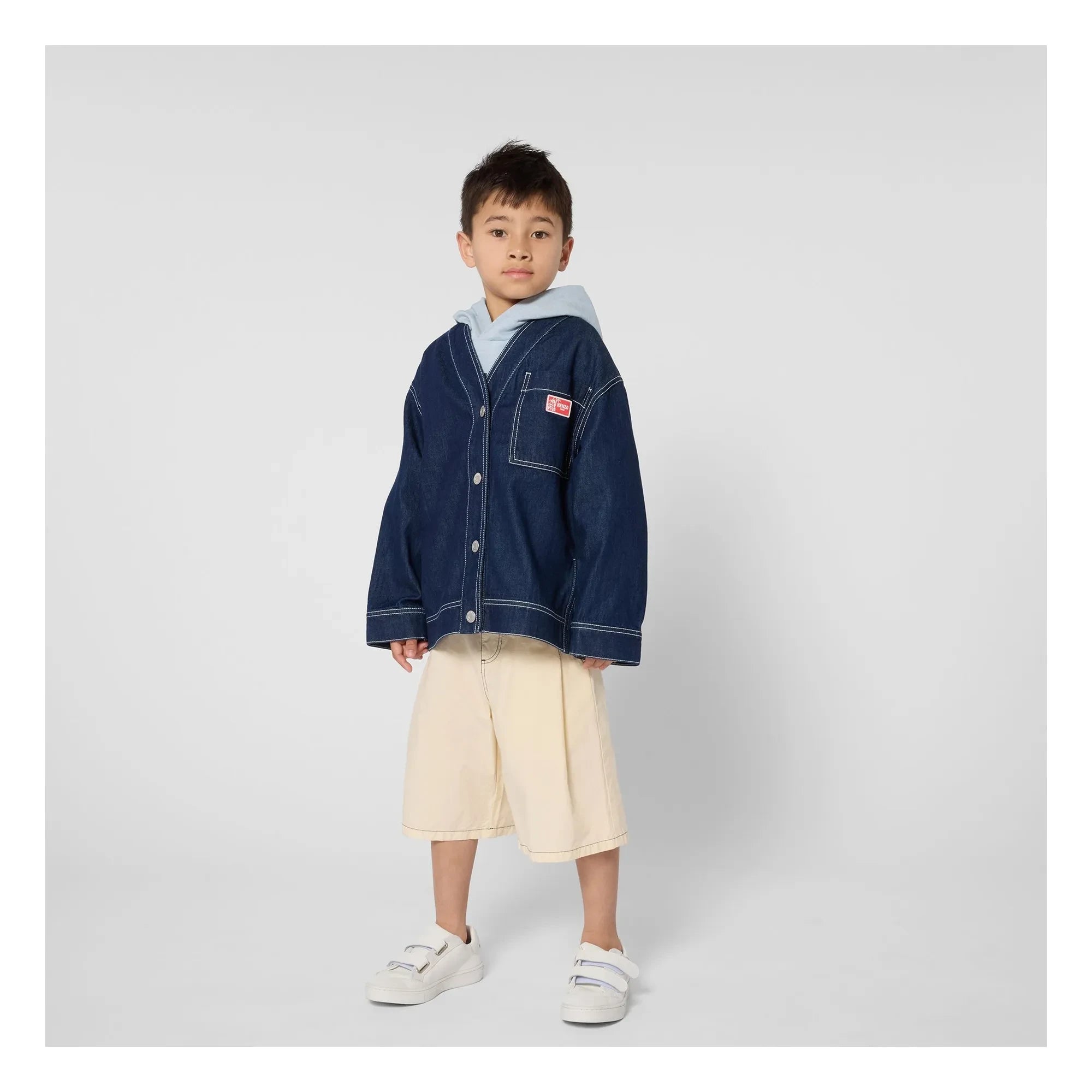 Kenzo - Chaqueta vaquera con cuello de pico Kenzo Garden | Azul oscuro