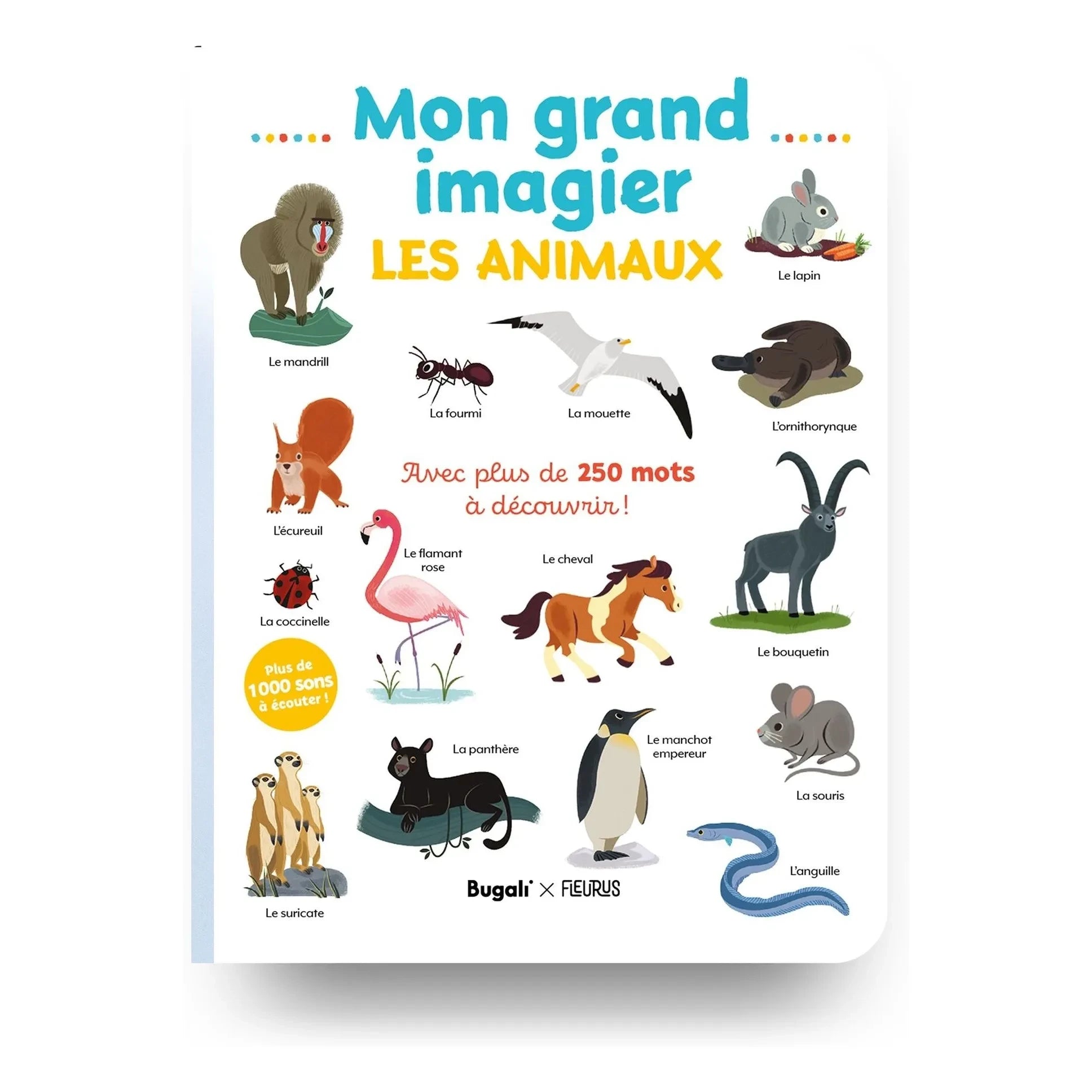 Bugali - Kitap Mon grand imagier - Animales (Bugali x Fleurus)