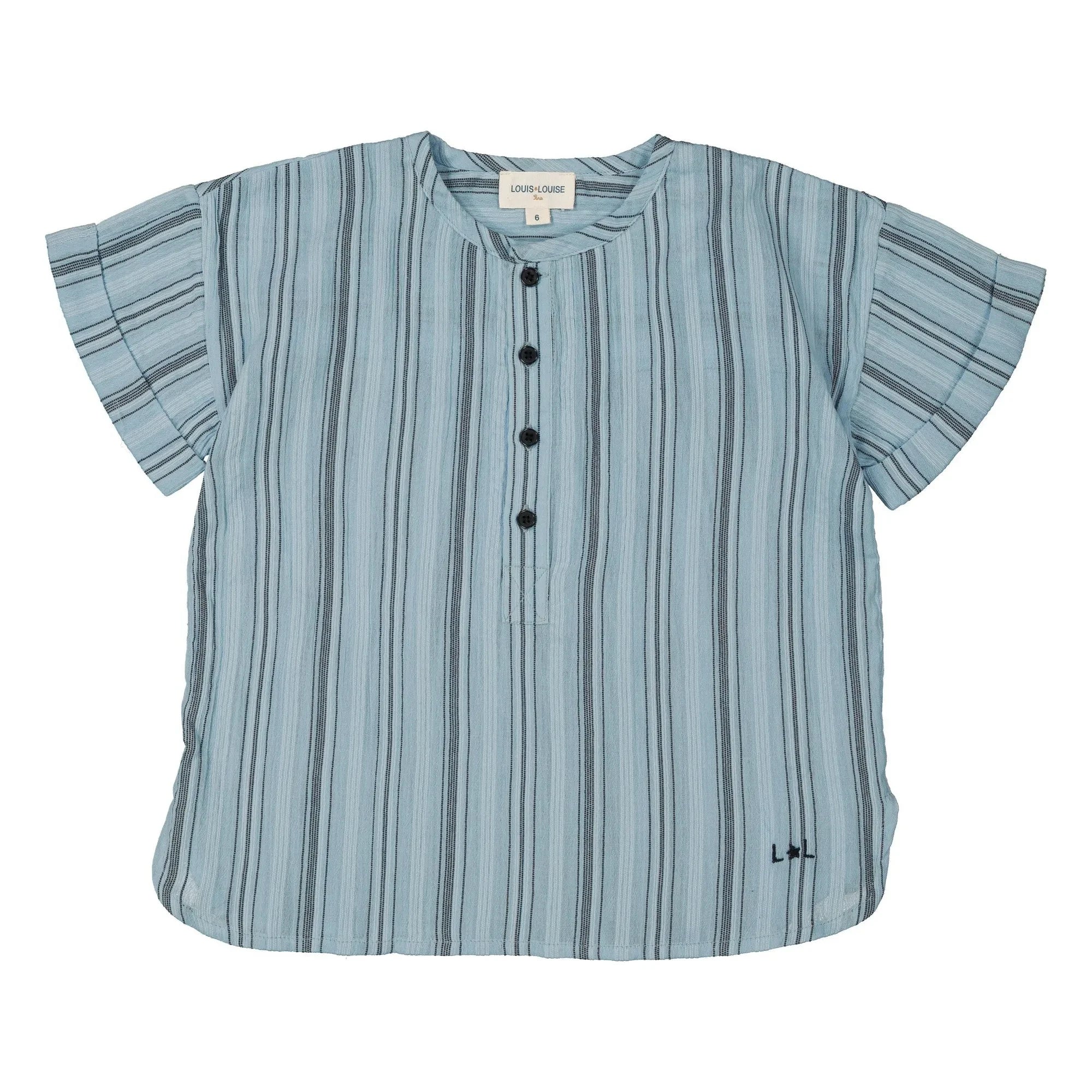 Louis Louise - Kurta Saul Rayada | Azul pálido