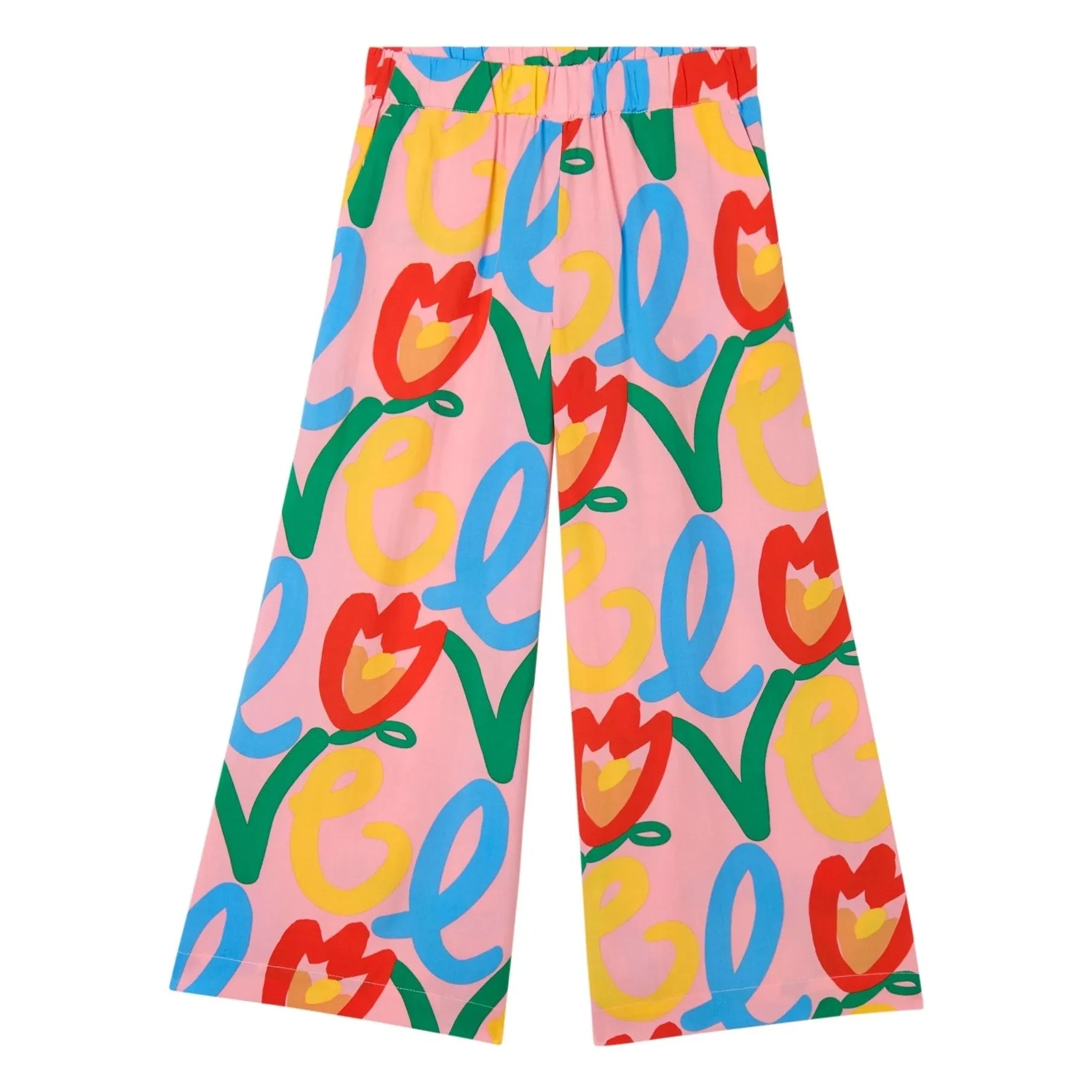 Stella McCartney Kids - Pantalones Love rosas