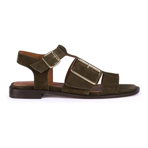 Anthology Paris - Sandalias Rosilda de ante | Verde oliva