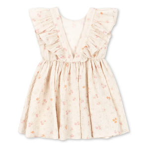 Konges Sløjd - Vestido de algodón orgánico con volantes Elin Fleurie | Beige