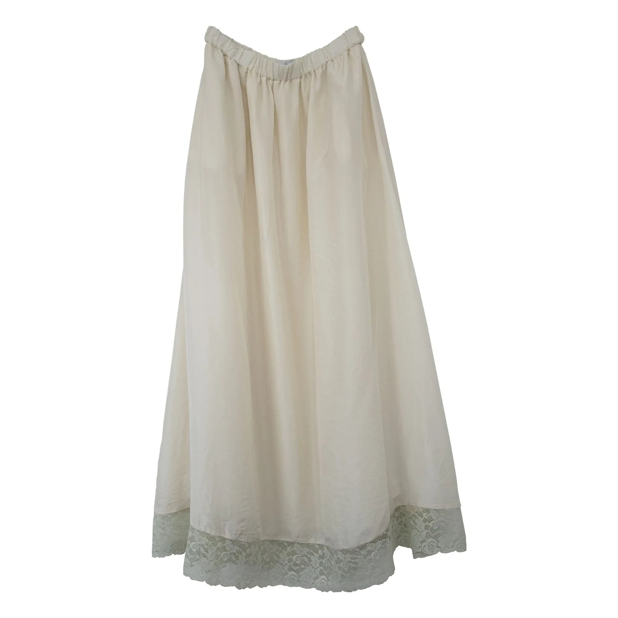 THEAVANT - La Fille Falda de Seda y Encaje | Blanco