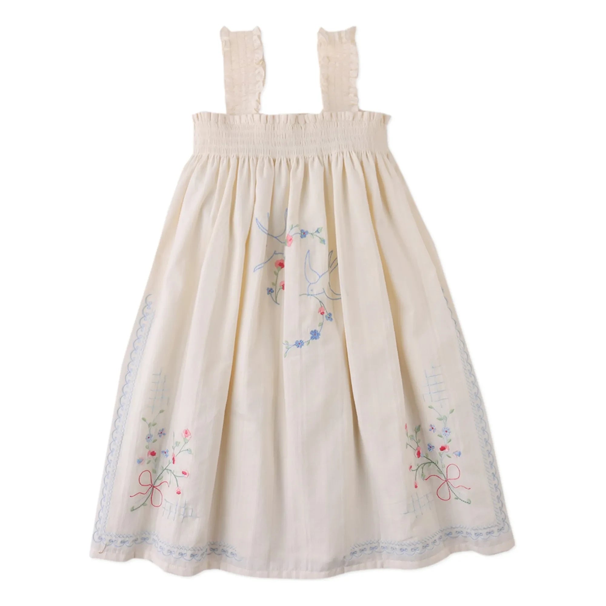 Gingersnaps - Vestido bordado Alessia | Crudo