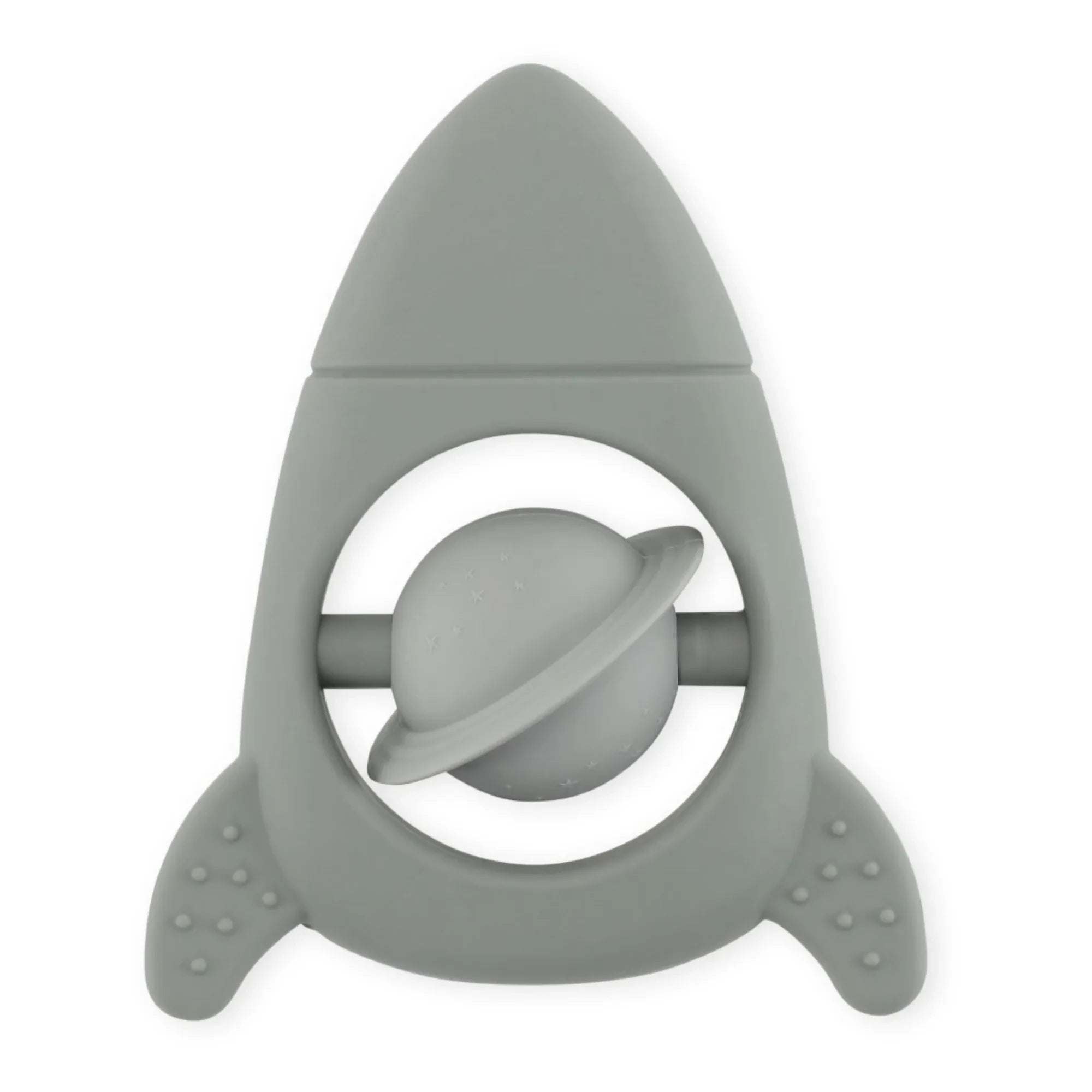 Konges Sløjd - Anillo de dentición de silicona Rocket | Gris