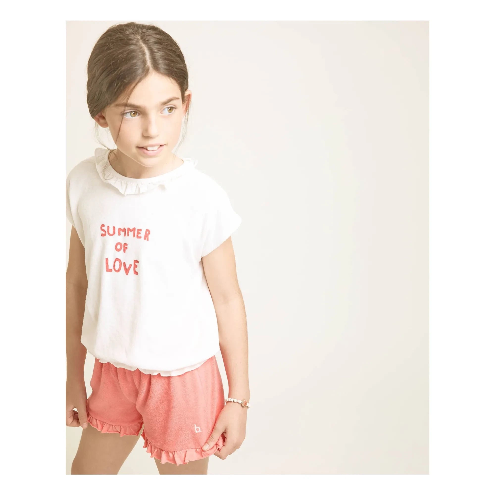 Búho - Pantalón corto con volantes Terry | Rojo