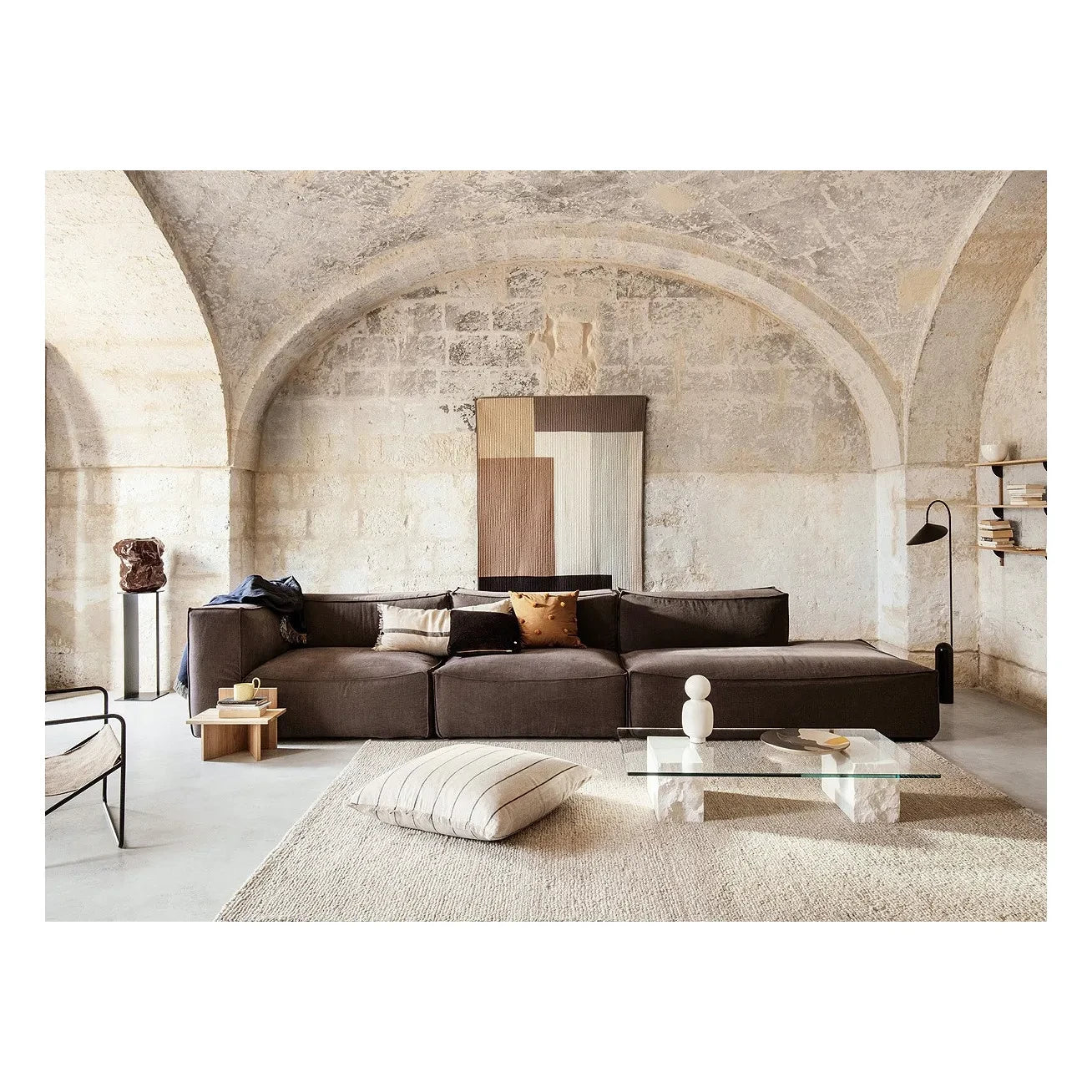 Ferm Living - Sofá modular Catena 4 | Marrón
