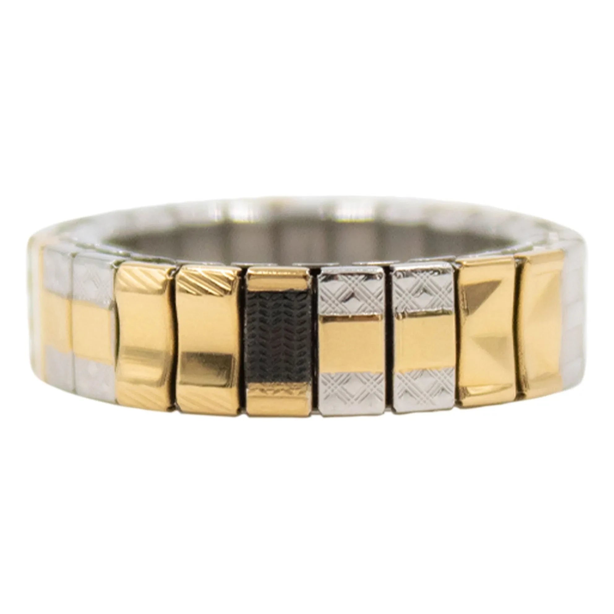 Sigal - Anillo SIG 6 | Negro/Oro/Plata