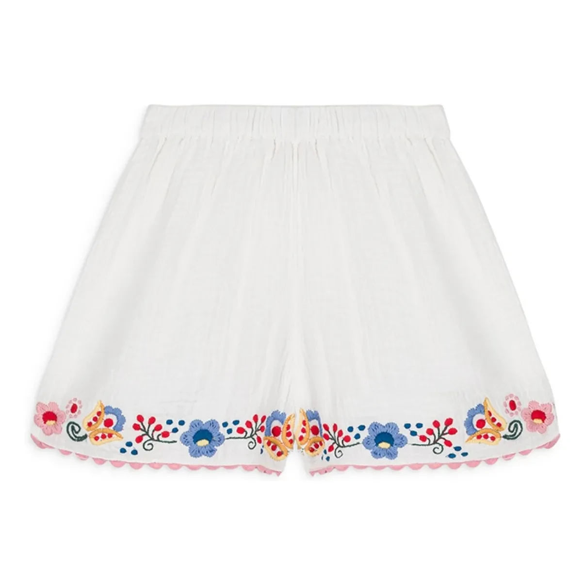 Louise Misha - Pantalones Cortos Vally de Gasa de Algodón Orgánico | Blanco