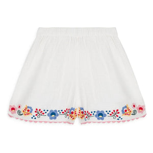 Louise Misha - Pantalones Cortos Vally de Gasa de Algodón Orgánico | Blanco