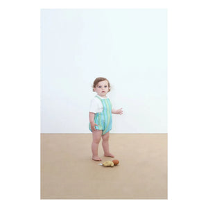 Tinycottons - Mono de lino a rayas | Verde