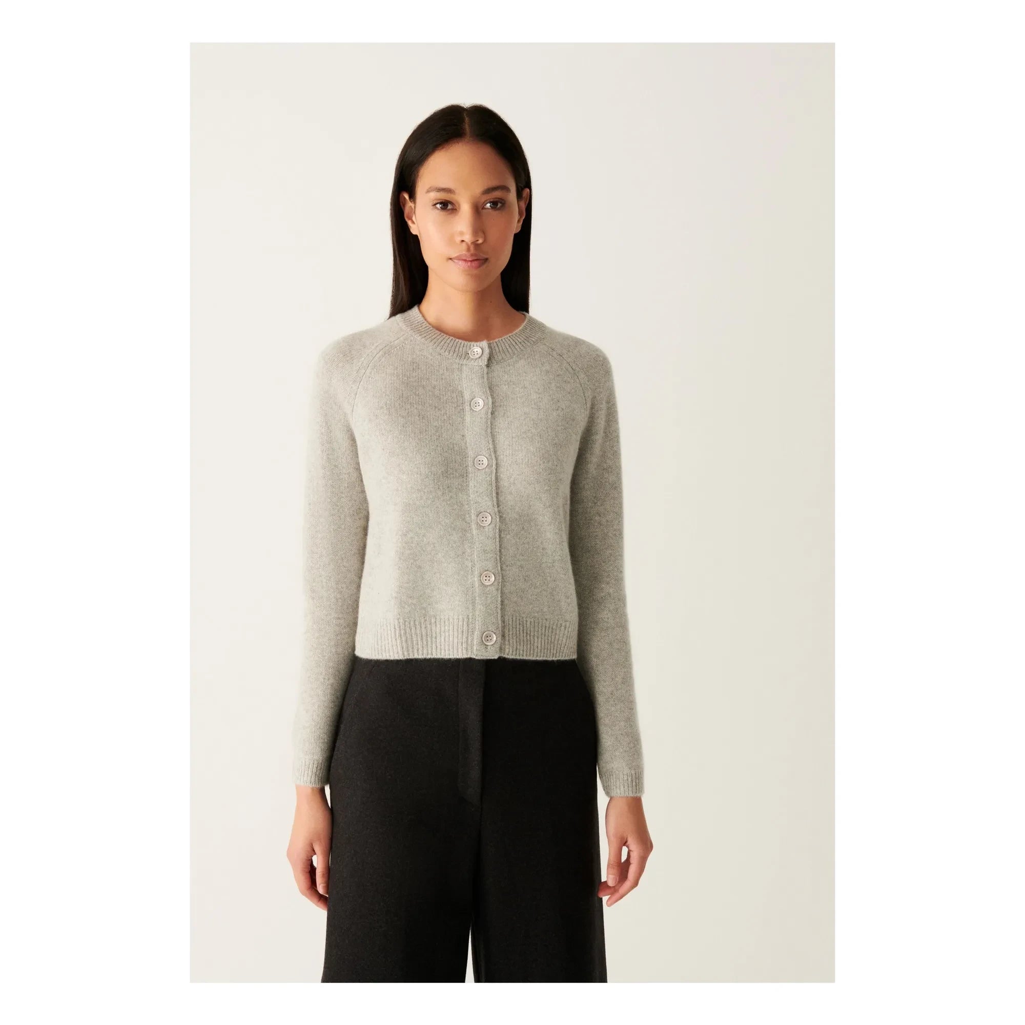 Bompard - Cárdigan de cachemir Raglán | Gris plateado