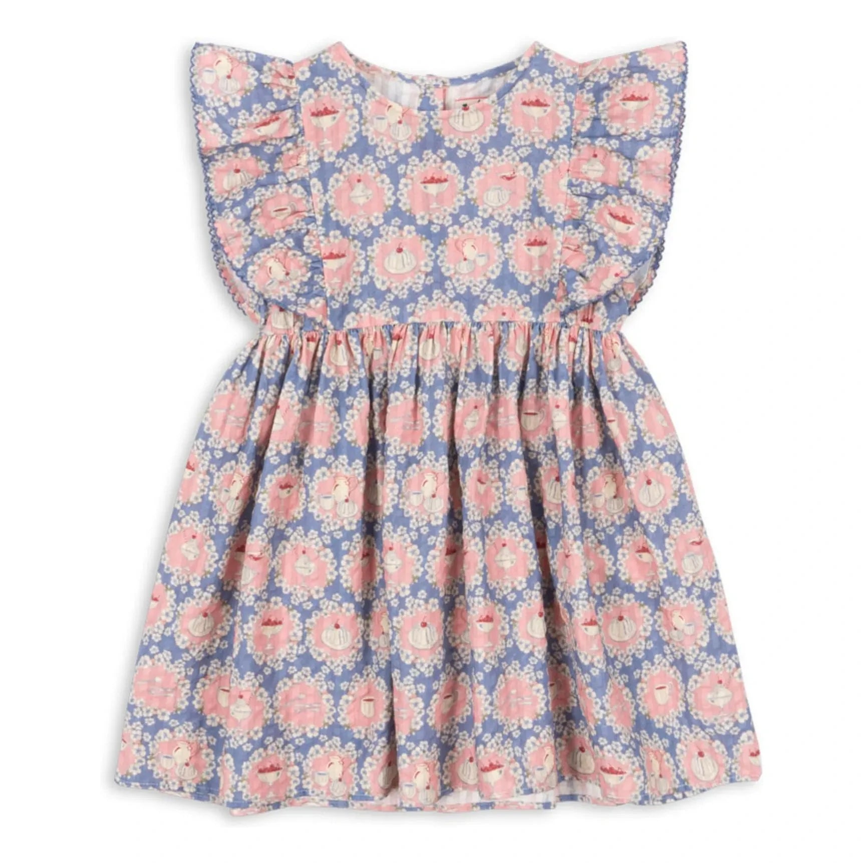 Konges Sløjd - Vestido de algodón orgánico Kim Snacks | Azul