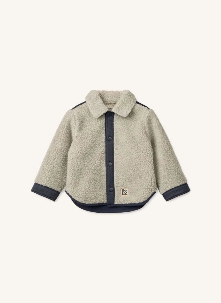 Liewood - Elian Camiseta Overshirt de Sherpa de Fibra Reciclada | Beige