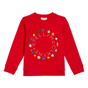 Stella McCartney Kids - Çiçek Desenli Sweatshirt | Kırmızı