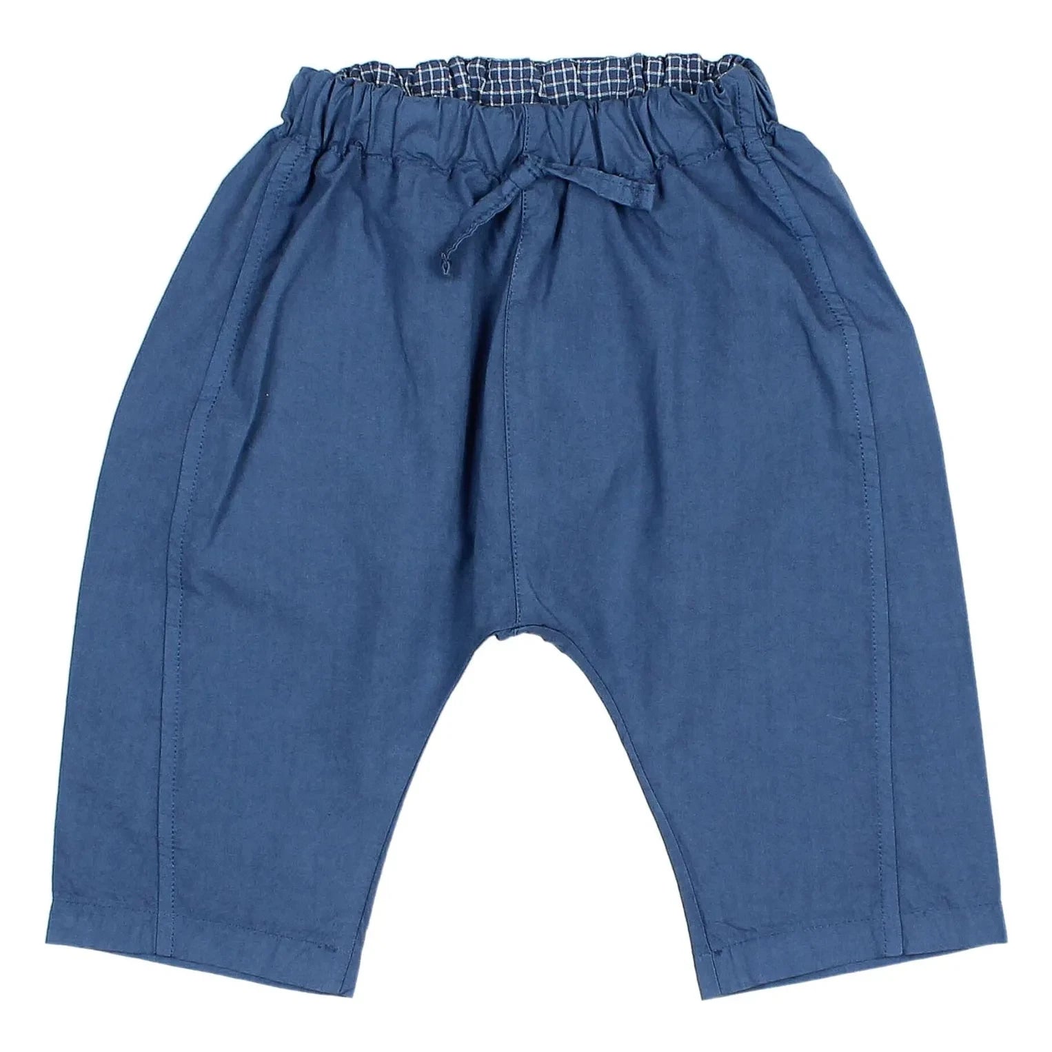 Búho - Pantalón de bebé de popelín de algodón orgánico | Azul marino
