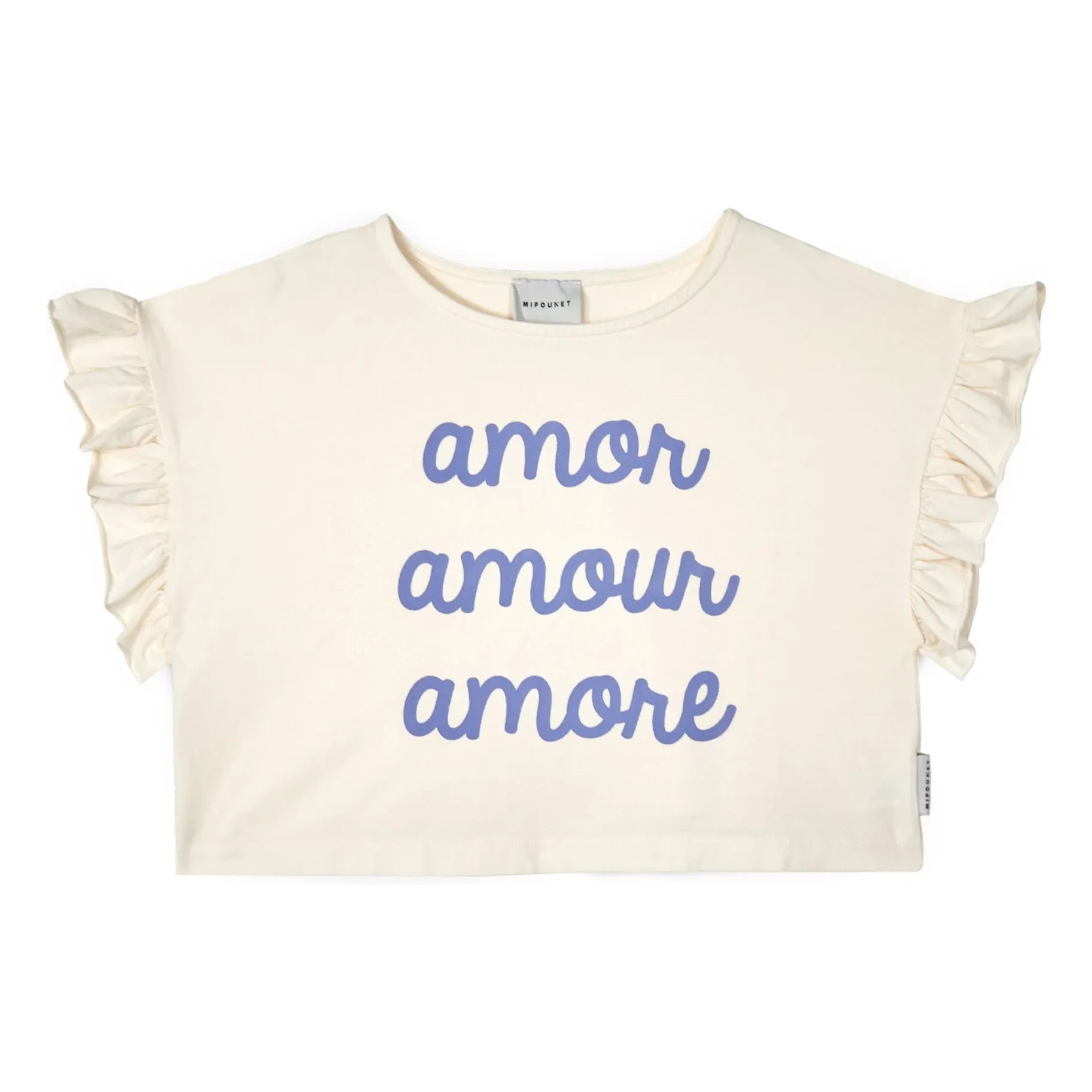 Mipounet - Camiseta de algodón orgánico Amour | Crudo