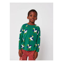 Bobo Choses - Camiseta patos de algodón orgánico | Verde