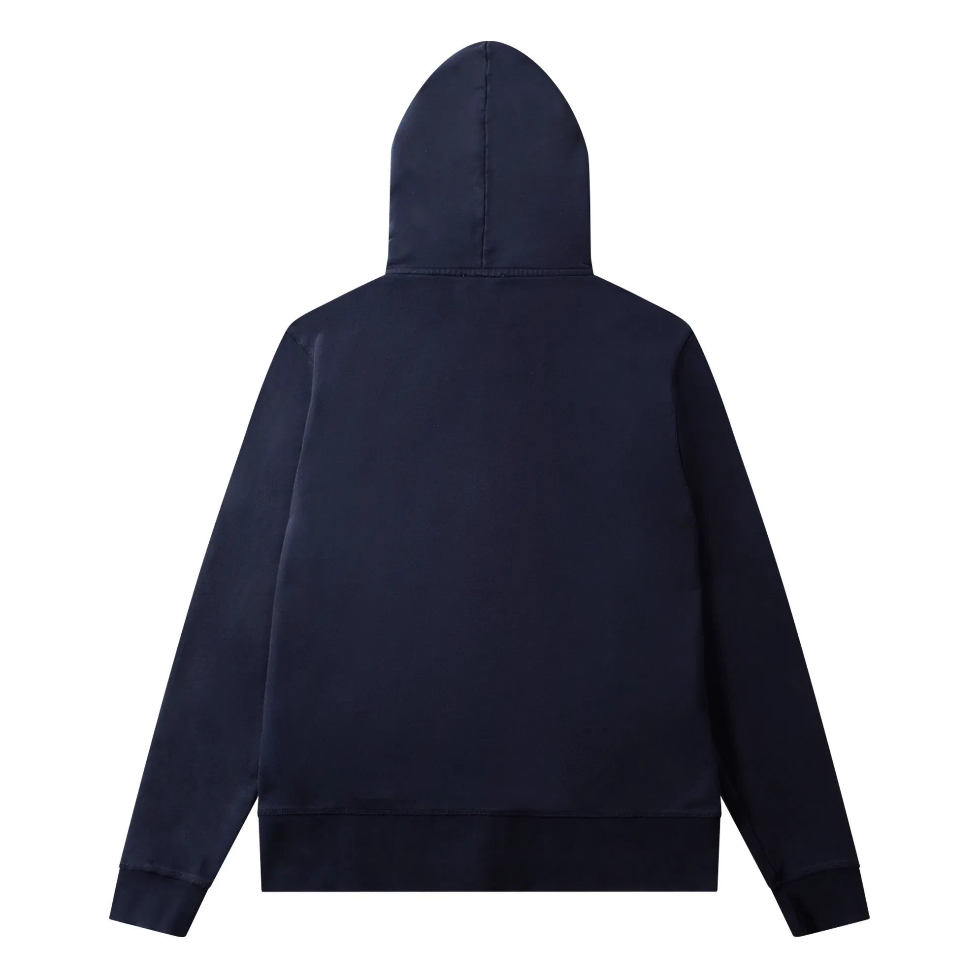 Edmmond Studios - Sudadera con Capucha y Cremallera de Algodón Orgánico Duck Patch | Azul Marino