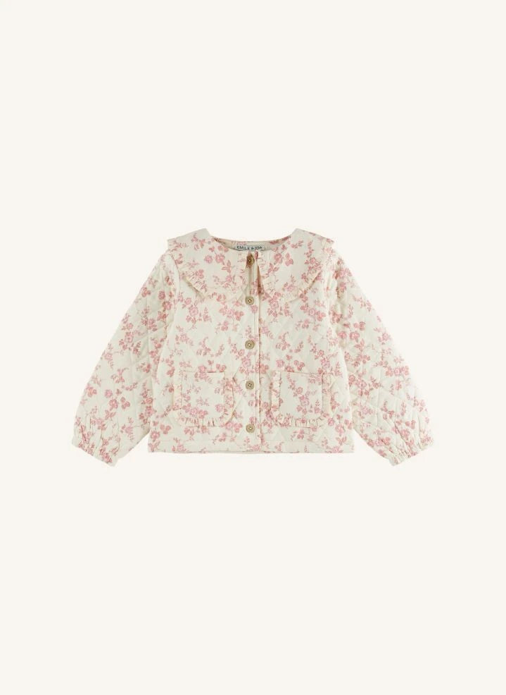 Emile et Ida - Chaqueta acolchada Fleurie de algodón orgánico | Crudo