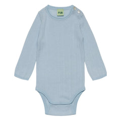 FUB - Merino Yünlü Nervürlü Body | Soluk Mavi