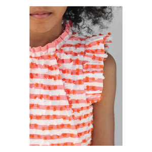 Tartine et Chocolat - Vestido sin mangas de rayas | Blanco