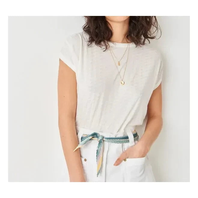 Sessùn - Camiseta jacquard Sixto | Crudo
