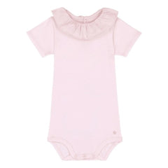 Petit Bateau - Algodón orgánico con cuello tipo body | Rosa pálido