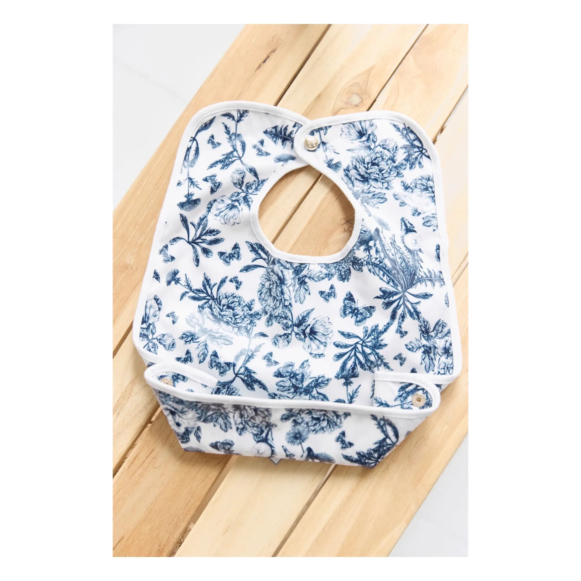 Tartine et Chocolat - Babero de lona Toile de Jouy | Azul marino