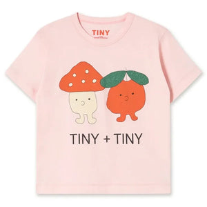 Tinycottons - Tiny & Tiny Organik Pamuk Tişört | Pembé