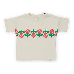 Goldie + Ace - Camiseta con flores | Marfil