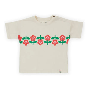 Goldie + Ace - Camiseta con flores | Marfil
