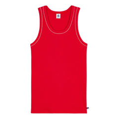 Petit Bateau - Camiseta sin mangas acanalada roja