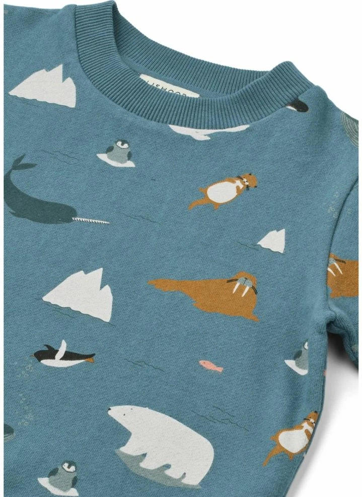 Liewood - Sudadera de algodón orgánico Thora Sea | Azul