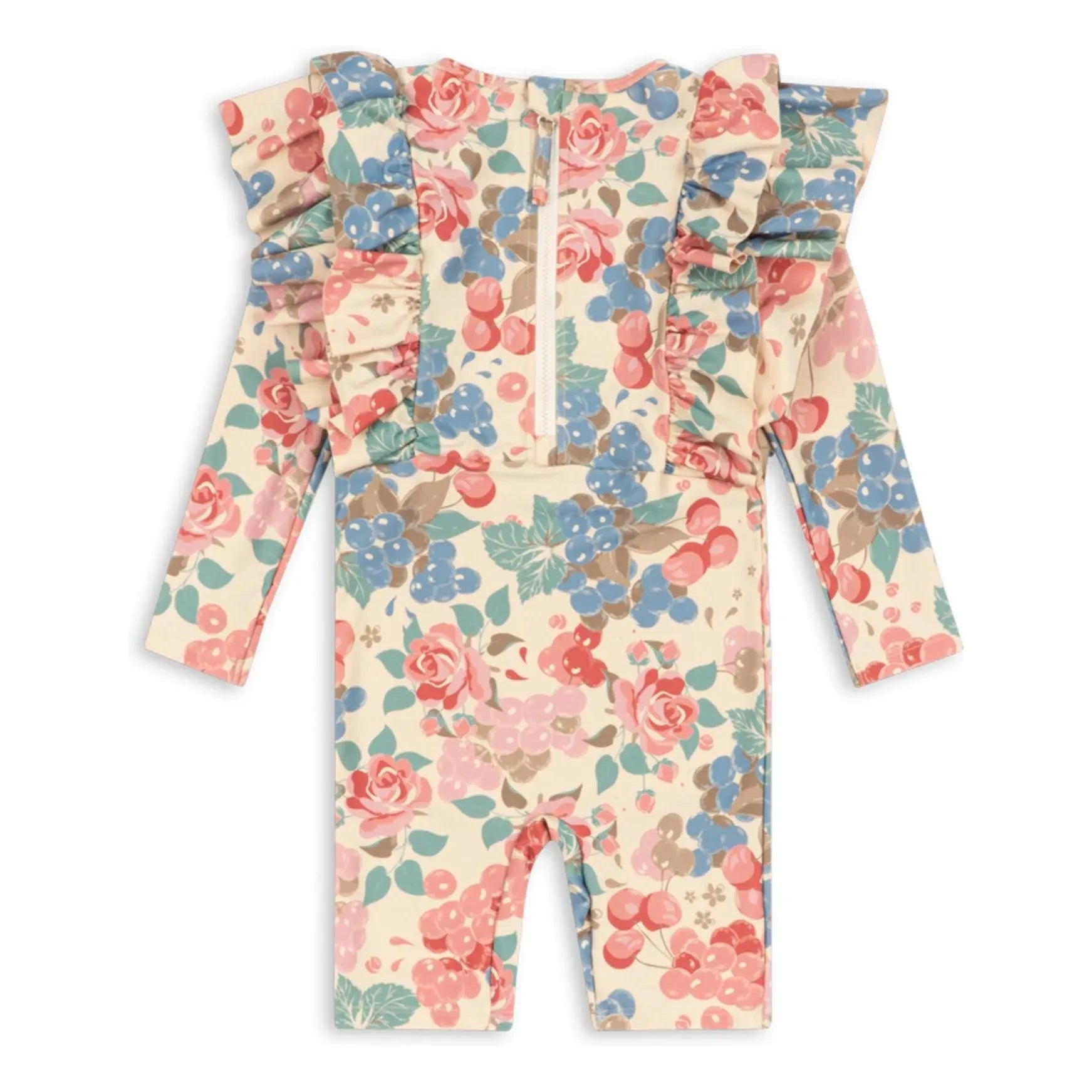 Konges Sløjd - Bañador Manuca Fleurie con protección UV de fibra reciclada | Beige