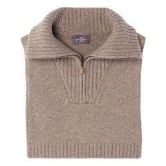 Bompard - Babero de cachemira con cuello camionero | Beige