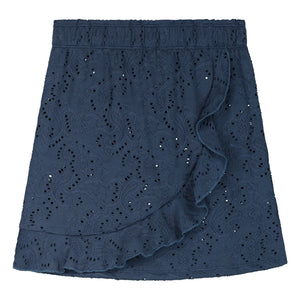 Beachlife - Falda de baño bordada con fibra reciclada | Azul noche