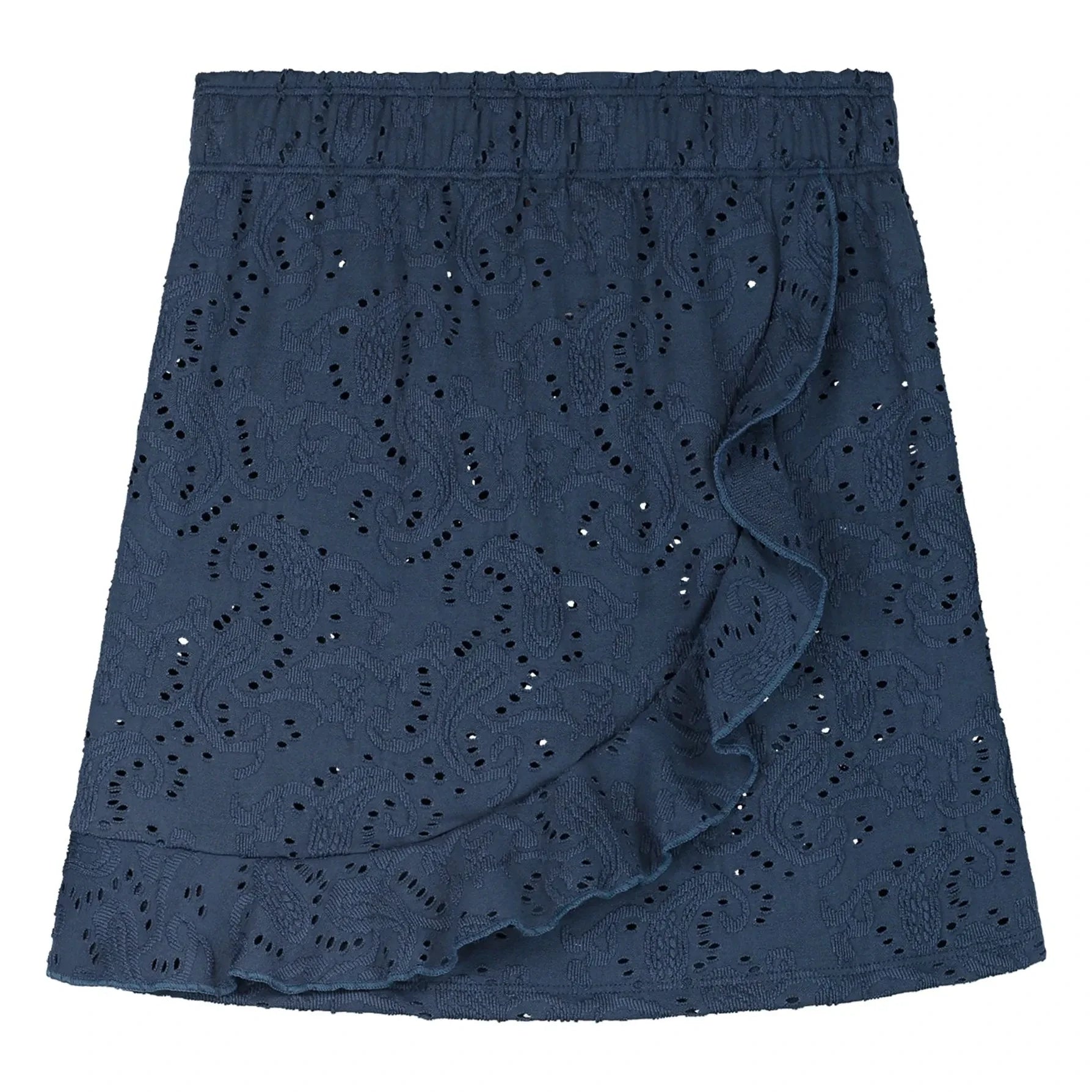 Beachlife - Falda de baño bordada con fibra reciclada | Azul noche