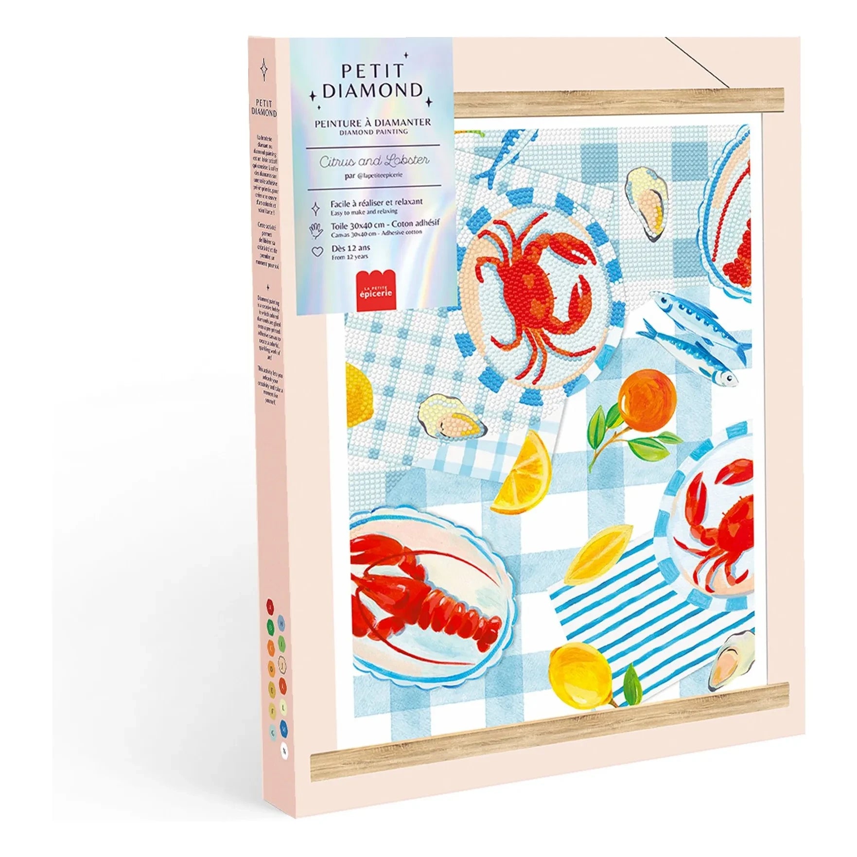 La Petite Épicerie - Kit de pintura de diamantes - Cítricos y langosta