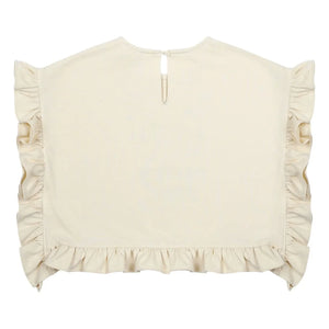 Jelly Mallow - Camiseta con volantes Cherry Eyes | Marfil