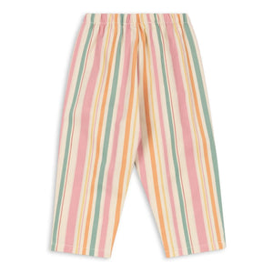 Konges Sløjd - Pantalón de rayas Frankie de algodón orgánico | Rosa