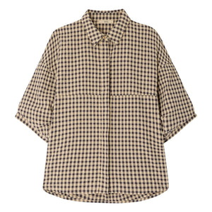 Sessùn - Camisa a cuadros de algodón Florentina | Arena
