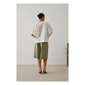 Soeur - Blusa de algodón orgánico Issa | Blanco roto