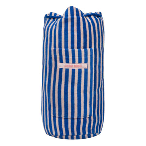 Jera Mini - Mochila con bolsillo de toalla a rayas rosas | Rosa claro