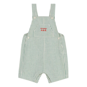 Petit Bateau - Peto corto de lino a rayas | Verde