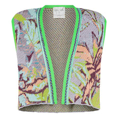 Forte Forte - Chaqueta corta sin mangas jacquard "Heaven" | Azul