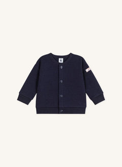 Petit Bateau - Cárdigan de algodón orgánico | Azul noche